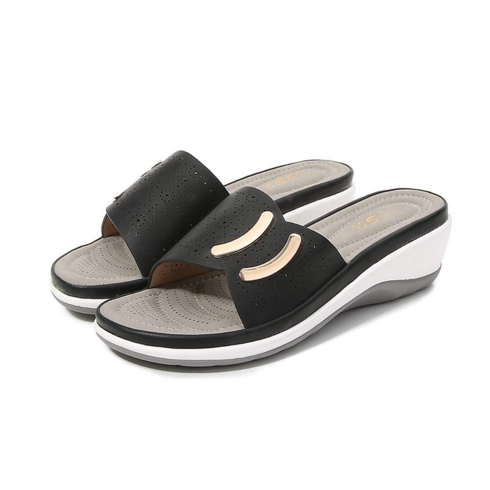 NEW black slip on sandals/mules